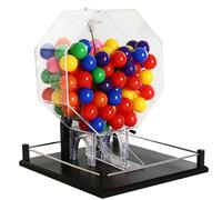 Manual and Electronic Bingo Cage Set with 100 Balls - Hand Crank Number Selector for Parties, Entertainment Venues, and Shopping Malls