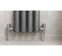 Manual Angled Round Head Chrome Radiator Valves 15mm x 1/2" (Pair) - LiJoUK