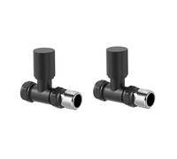 Manual Angled Towel Radiator Valve Set, 15mm Central Heating Valves for Radiators