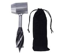 Manual Auger Drill Bit, Carbon Steel Hand Auger for Woodworking, 25mm Bushcraft Survival Tool with Sharp Spiral Flute Design, Ideal for Outdoor Drilling and DIY Wood Projects