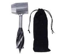 Manual Auger Drill Bit, Carbon Steel Hand Auger for Woodworking, 25mm Bushcraft Survival Tool with Sharp Spiral Flute Design for Outdoor Drilling and Furniture RepairDurable and Fashion