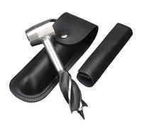 Manual Auger Drill, Wood Auger Drill Bit Set, Survival Settlers Tool, Hand Auger Wrench Bushcraft Gear Tools Multitool for Outdoor/Camping/Peg Hole Maker (Black)