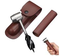 Manual Auger Wrench Scotch Eye Auger, Multi-Purpose Auger Drill Bit Set, Field Bushcraft Survival Tool Hand Auger with Sheat, Bushcraft Gear for Camping and Outdoor Backpacking