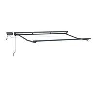 Manual Awning Frame with LEDs Aluminium Retractable Outdoor Shade Unit vidaXL