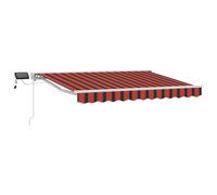 Manual Awning Frame with LEDs Polyester with PU coating Outdoor Shade vidaXL