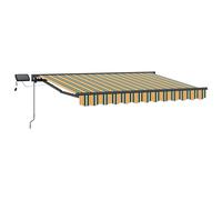 Retractable Awning Sand 3.5x2.5m Polyester PU Fabric Anthracite Frame LEDs Semi.