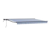Manual Awning Frame with LEDs Polyester with PU coating Outdoor Shade vidaXL