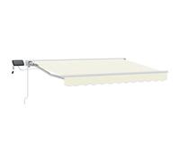 Manual Awning Frame with LEDs Polyester with PU coating Outdoor Shade vidaXL