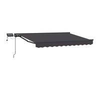 Manual Awning Frame with LEDs Polyester with PU coating Outdoor Shade vidaXL