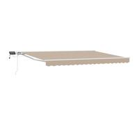 Manual Awning Frame with LEDs Polyester with PU coating Outdoor Shade vidaXL