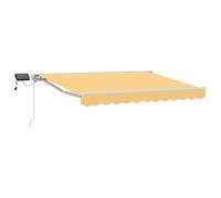 vidaXL Manual Awning Frame with LEDs Sand 4.5 x 3 m