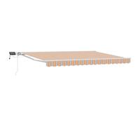 Manual Awning Frame with LEDs Polyester with PU coating Outdoor Shade vidaXL
