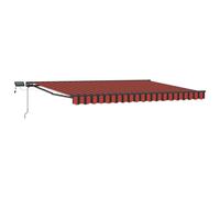 Manual Awning Frame with LEDs Polyester with PU coating Outdoor Shade vidaXL