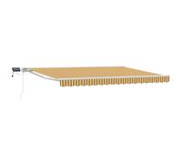 Manual Awning Frame with LEDs Polyester with PU coating Outdoor Shade vidaXL