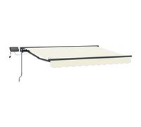 Retractable Awning 3 x 2.5m Cream Semi-Cassette with LED Polyester PU Anthracite