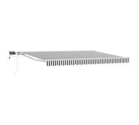 Manual Awning Frame with LEDs Polyester with PU coating Outdoor Shade vidaXL