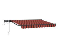 Manual Awning Frame with LEDs Polyester with PU coating Outdoor Shade vidaXL