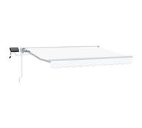 Manual Awning Frame with LEDs Polyester with PU coating Outdoor Shade vidaXL