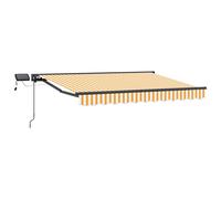 Manual Awning Frame with LEDs Polyester with PU coating Outdoor Shade vidaXL
