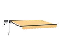 Manual Awning Frame with LEDs Polyester with PU coating Outdoor Shade vidaXL
