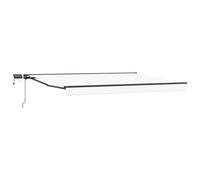 Manual Awning Frame with LEDs Polyester with PU coating Outdoor Shade vidaXL