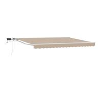 Manual Awning Frame with LEDs Polyester with PU coating Outdoor Shade vidaXL