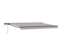 Manual Awning Frame with LEDs Polyester with PU coating Outdoor Shade vidaXL
