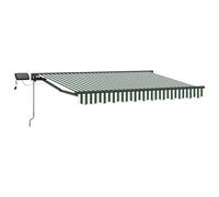 Manual Awning Frame with LEDs Polyester with PU coating Outdoor Shade vidaXL