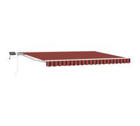 Manual Awning Frame with LEDs Polyester with PU coating Outdoor Shade vidaXL