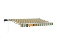 vidaXL Manual Awning Frame with LEDs Sand 3.5 x 2.5 m
