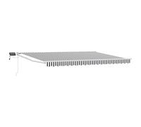 Manual Retractable Awning with LEDs Outdoor Sun Shade Garden Solution vidaXL