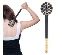 Manual Back Massagers Percussion Massager Deep Tissue Equipment with Double Handle Long Handle Relaxation Tool for Full Body Neck Waist Size