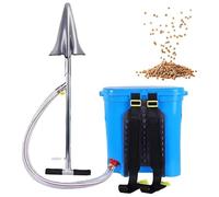 Manual Backpack Fertilizer Spreader, 25kg Granular Spreader with Adjustable Output and Shoulder Strap for Seed Sowing and Root Fertilizer Application