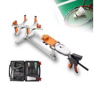 Manual Badminton Racket String Machine, Tabletop Wire Stretcher with 6-Point Fixed Clamp System, Aluminum Alloy Fly Clamp, Maintenance Tool with Tool Bag for Beginners