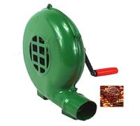 Manual Barbecue Fan BBQ Blower - Hand CrankFan, Cooking Aerator, BBQ Charcoal Lighter, for Camping/Picnic/Outdoor Activities, Green (120W)