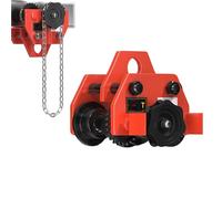 Manual Beam Trolley 3000kg/6613lbs, Adjustable Width 3.34" to 5.9" for I-Beam & H-Beam, Heavy Duty Chain-Driven Push Geared Beam Trolley for Cranes and Cargo Transportation, Lifting