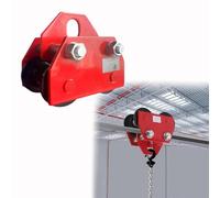 Manual Beam Trolley 5000kg, Adjustable Flange Width 3.93" to 5.9" for I-Beam & H-Beam, Heavy Duty Overhead Push Trolley with Wheels, for Garage Hoist & Crane Lifting