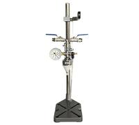 Manual Beer Bottle Filler with Pressure Gauge & Exhaust Valve, Adjustable Height for Home Brewing and Craft Beer Bottling