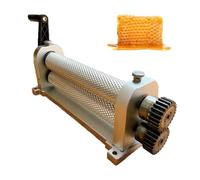 Manual Beeswax Comb Foundation Roller Mill, 280mm Beeswax Roller, 4.9/5.1/5.4 mm Cell, Aluminum Alloy, Portable Bee Wax Press, Beekeeping Tools for Producing Honeycomb(5.1mm)