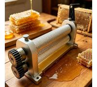 Manual Beeswax Comb Foundation Roller Mill Machine, 280mm Portable Bee Wax Press Machine,Aluminum Alloy Honeycombs Printing Stamper, Cell Size4.9mm,5.1mm,5.4mm Optionalfor Beekeeping Hive 5.1mm