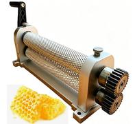 Manual Beeswax Comb Foundation Roller Mill Machine, 280mm Portable Bee Wax Press Machine,Aluminum Alloy Honeycombs Printing Stamper, Cell Size4.9mm,5.1mm,5.4mm Optionalfor Beekeeping Hive 4.9mm