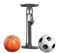 Manual Bicycle Pump - Portable Air Inflator, Travel Sports Tire Pump | Compact Handheld Pressure Tool for Scooter Ball Camping Outdoor Use Lightweight Bicycle Maintenance Equipment Gear