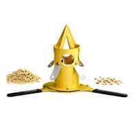 Manual Big Sack Dispensing Spout, Flexible Control Shutter Bulk Container Unloader, Industrial Steel Discharge Valve for Pellets Grain Powder Storage Yards Farms, Heavy Duty Yellow Device