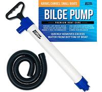 Manual Bilge Pump for Boats Kayak Canoe Hand Water Pump | Hand Pumps Siphon Pump Bailer Kayaking Boat with Hose Portable Held 20 Gallons Per Minute Suction Marine Grade Regular
