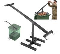 Manual Bin Compactor for Wheelie Bins, Heavy Duty Rubbish Press General Waste Compactor, Adjustable Wheelie Bin Crusher, Outdoor Trash Compression Dustbin Squasher Hand Tool for Home Garden Restaurant