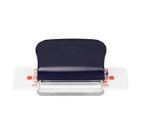 Manual Binding Machine, 6 - Hole Cinch Book Binding Machine for Home Office, Mini Hand Binding Tool with Ruler for A4 B5 A5 Paper, Alloy Steel and ABS Construction (Blue)
