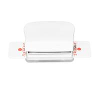 Manual Binding Machine, 6 - Hole Cinch Book Binding Machine for Home Office, Mini Hand Binding Tool with Ruler for A4 B5 A5 Paper, Durable Alloy and ABS Construction (White)