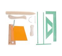 Manual Binding Punch, Bookbinding Set, Wooden Punching Tools, Comfortable Wood Handle, Compact and Portable, Complete Rebinding Kit, for Students Albums File Notebooks