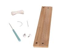 Manual Binding Tool Set Includes Wood Punching Base Hole Puncher Sewing Needle and Thread for Handmade Journal Notebooks Craft Supplies