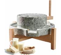 Manual Bluestone Grain Wheat Flour Paste Stone Mill Grinder, Original Tofu Soymilk Sesame Beans Granite Stone Mill, for Bean Barley Spice Corn